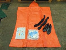90 x Unissued Kits of Protective Disaster clothing inc Hi Viz Thermal Poncho Cape, Waterproof shoes
