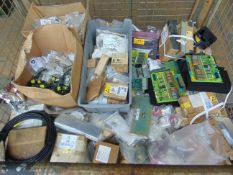 1x Stillage of Electronic Spares inc PCB's Fans, Coax Plngs, cable etc