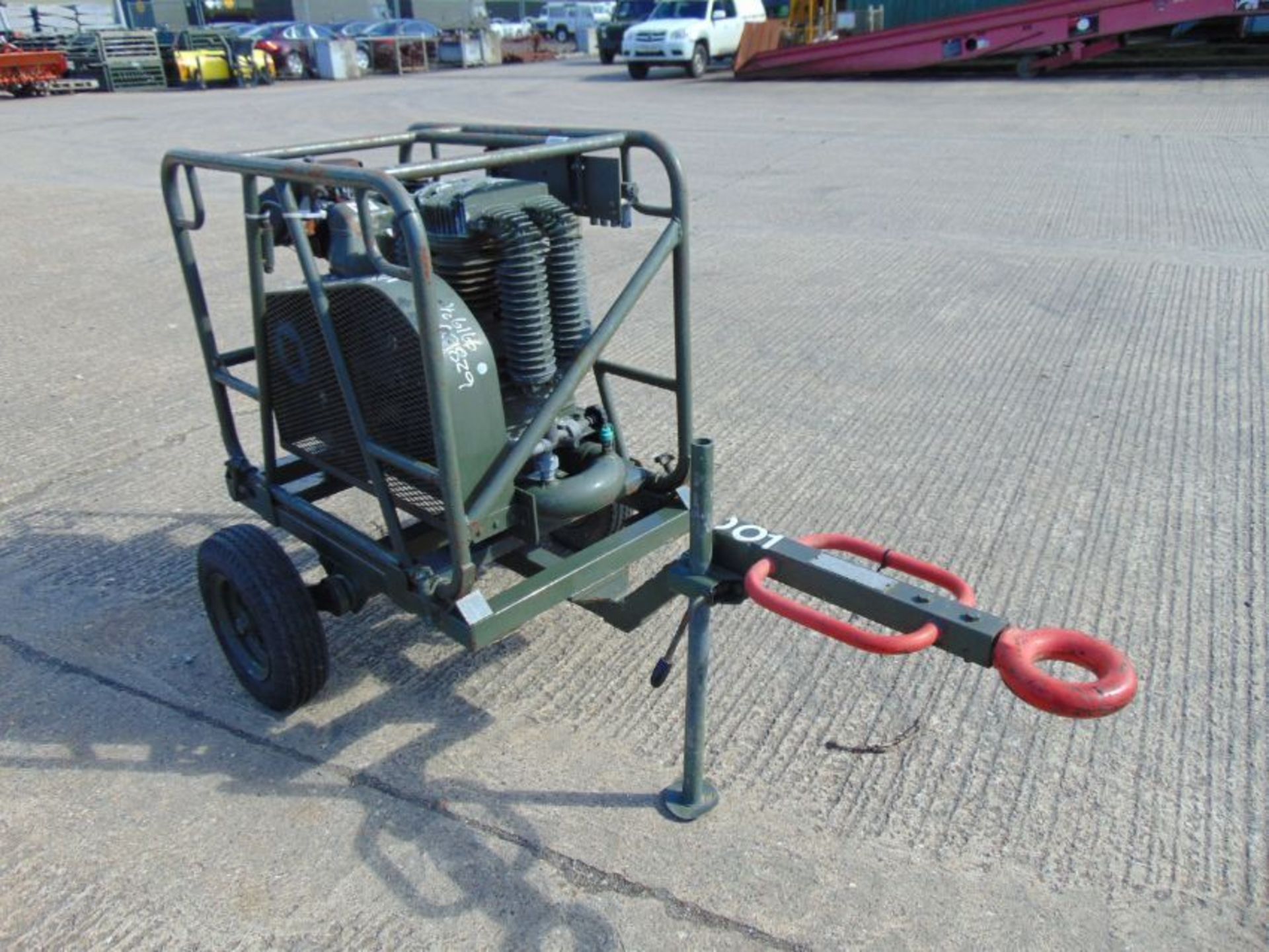 Lister Petter Lightweight Compressor mounted on single axle trailer - Image 3 of 14