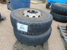 2 x Michelin ICE GRIP 315/80 R22.5 on Rims