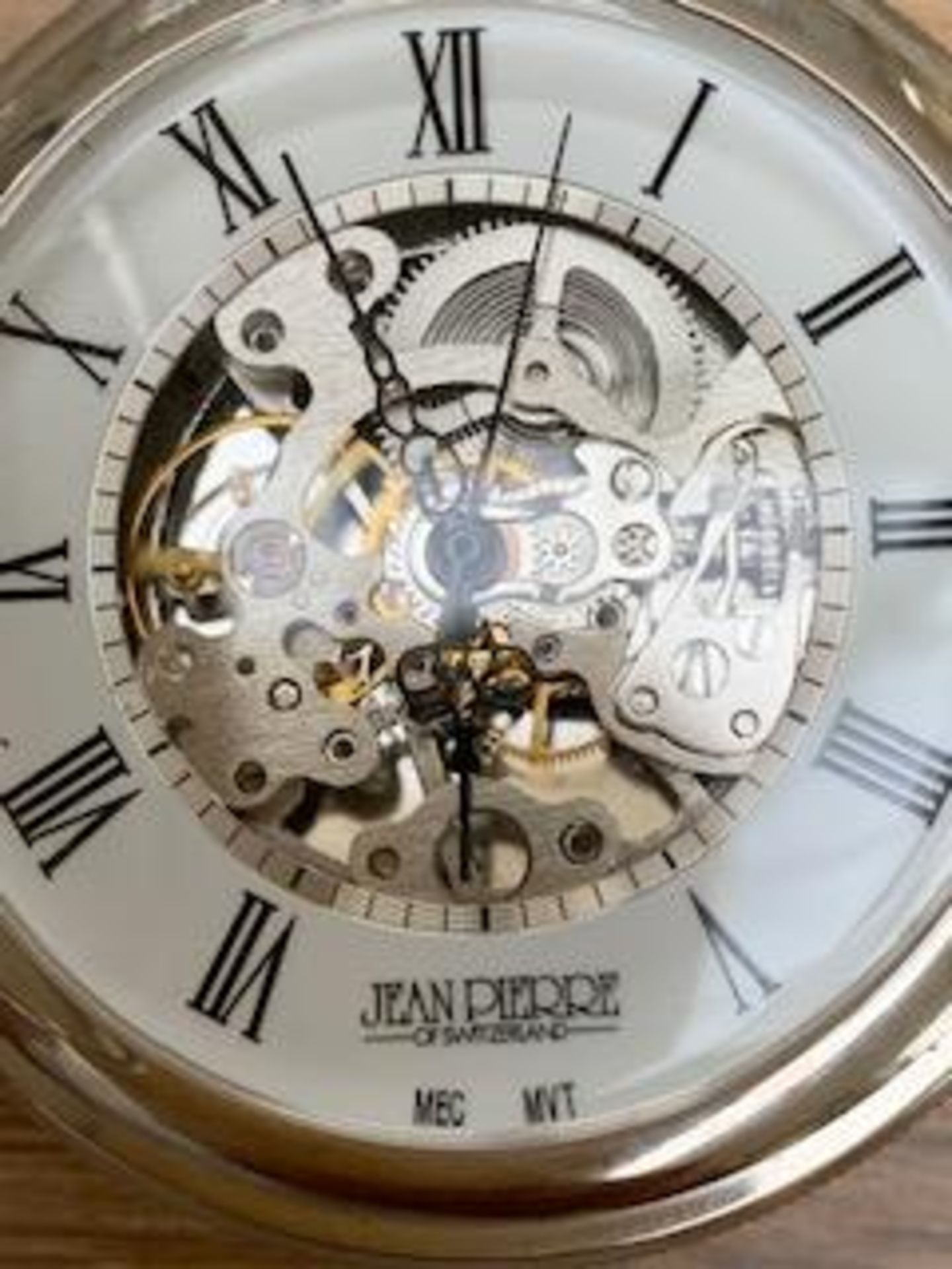 JEAN PIERRE SWITZERLAND POCKET WATCH & CHAIN