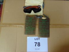 2X PACKS OF 3 UNISSUED ANTI GAS EYE SHIELDS