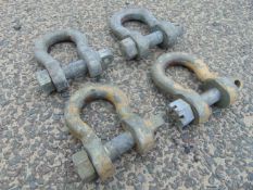 4 x Heavy Duty Bow Shackles