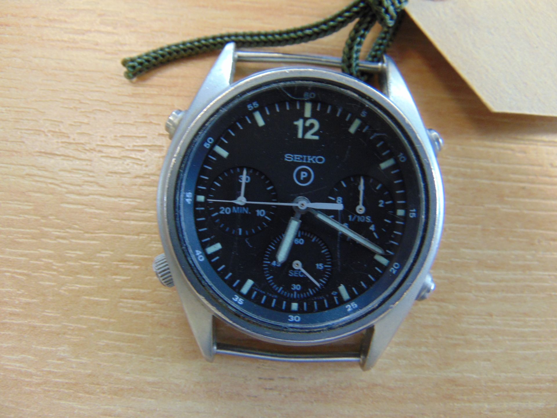 Rare Seiko Generation 1 Pilots Chrono RAF Harrier Force Issue with Nato Markings, Date 1984 - Image 2 of 4
