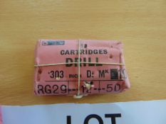 V.Rare Unissued Pack of 10 303 Drill Rounds Manufactured RG29 Date Dec 1950