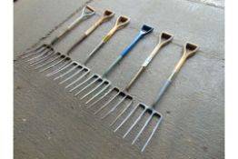 6x D Handle Digging Forks MoD Reserve Stock
