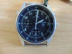 V.Nice original Seiko Gen 2 Pilots Chrono RAF Tornado Force issue with date adjust Nato Numbers