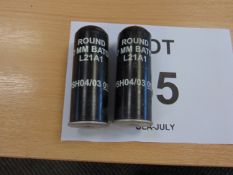 2 x L21A1 37MM Batton Rounds Inert