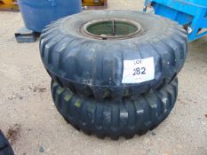 2 x Goodyear 1500 - 20 24 PR Bar Grip on Rims