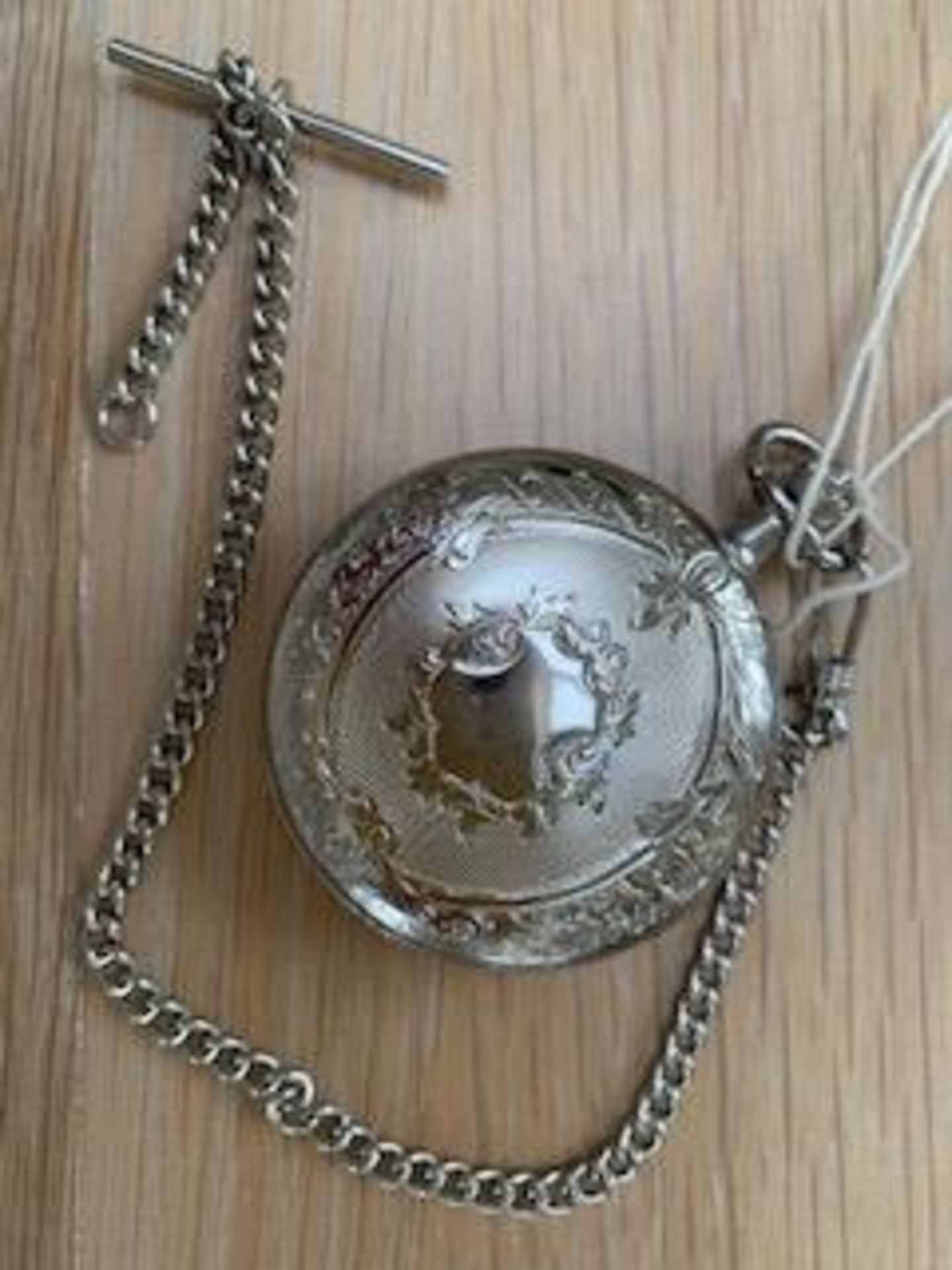 JEAN PIERRE SWITZERLAND POCKET WATCH & CHAIN - Image 4 of 8