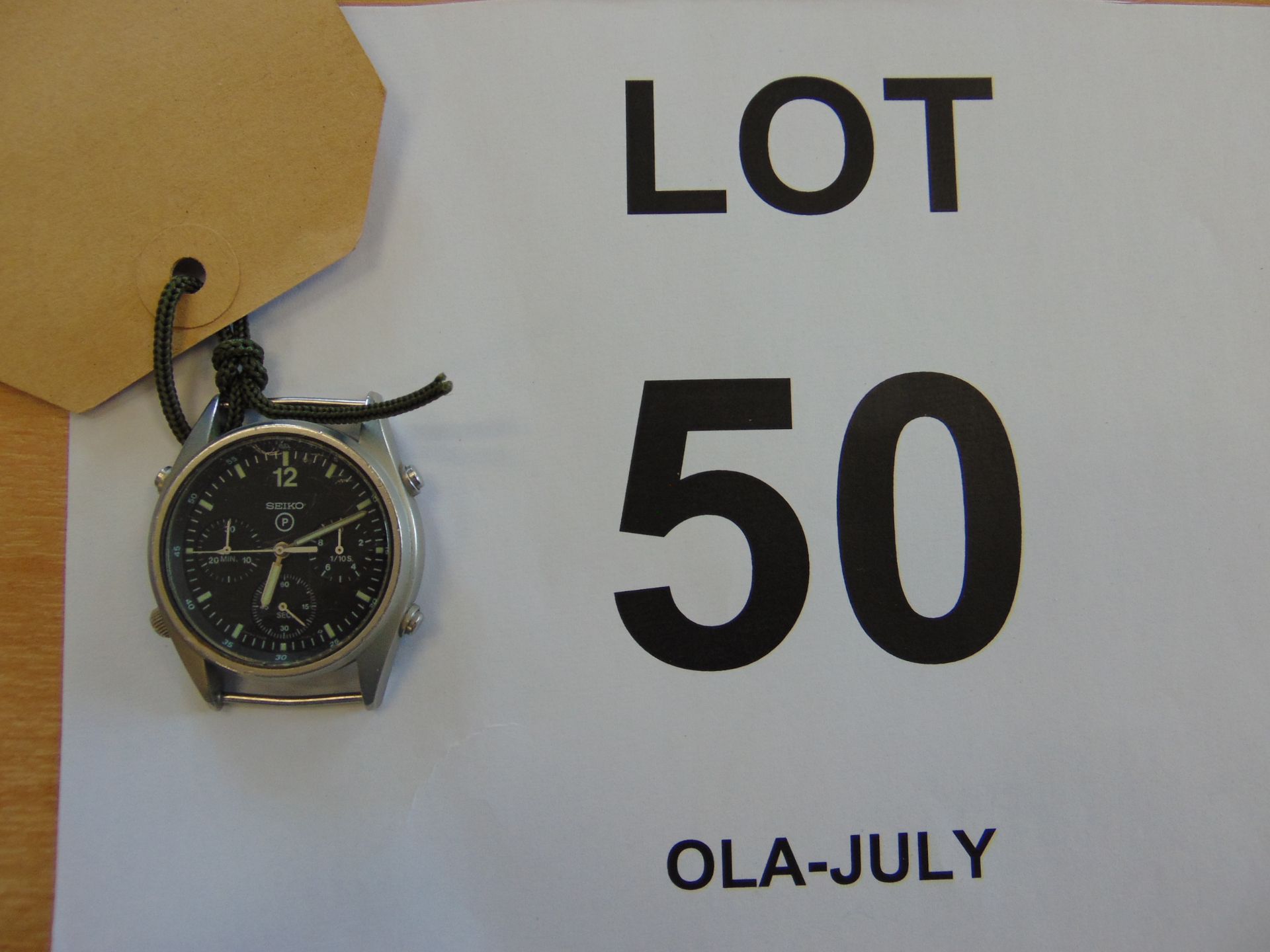 Rare Seiko Generation 1 Pilots Chrono RAF Harrier Force Issue with Nato Markings, Date 1984 - Image 4 of 4
