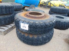 2 x Michelin X 1400 R 24 on Rims