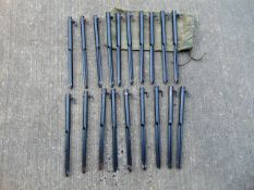 19 x Heavy Duty Metal Tent Stakes Storm Pegs c/w Canvas Bag