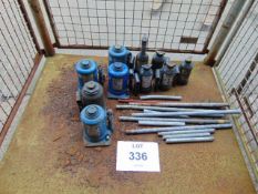 10 x Webber 10 ton an 3 ton Hydraulic Bottle Jacks
