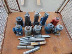 10 x Weber 10 ton Hydraulic Bottle Jacks and Handles