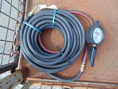 Schrader Tyre Inflator c/w Gauge and Hose Unissued