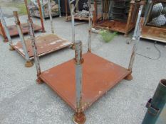 Standard MoD Heavy Duty Steel Stacking Stillage, Fixed Tubular Corner Post with Braced Sheet