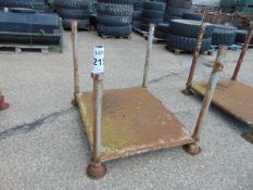 Standard MoD Heavy Duty Steel Stacking Stillage, Fixed Tubular Corner Post with Braced Sheet