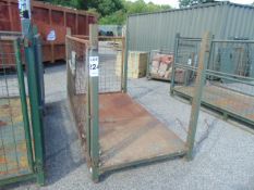 Large MoD Cage Side Steel Stacking Post Stillage as Shown, Size : L 2.12m W 1.10m H 1.40m