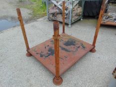 Standard MoD Heavy Duty Steel Stacking Stillage, Fixed Tubular Corner Post with Braced Sheet