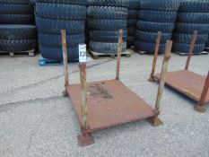 Standard MoD Heavy Duty Steel Stacking Stillage, Fixed Tubular Corner Post with Braced Sheet
