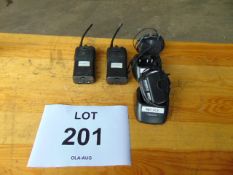 2 x Kenwood Walkie Talkies c/w Chargers and Main Adapters