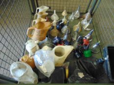 1 x Stillage of Oil Cans Funnels Oil Jugs etc