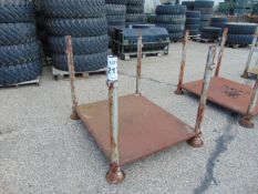 Standard MoD Heavy Duty Steel Stacking Stillage, Fixed Tubular Corner Post with Braced Sheet