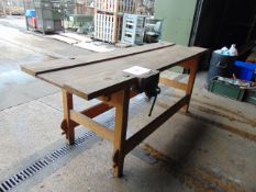 8 ft Workshop Bench c/w Vice