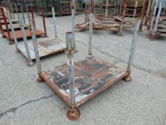 Standard MoD Heavy Duty Steel Stacking Stillage, Fixed Tubular Corner Post with Braced Sheet