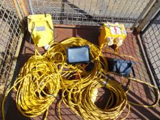 110 volt work lights extension Leads and Transformers from UK Fire and Rescue Services