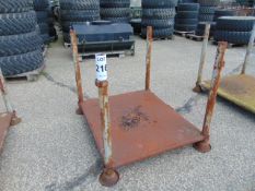 Standard MoD Heavy Duty Steel Stacking Stillage, Fixed Tubular Corner Post with Braced Sheet
