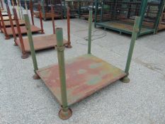 Standard MoD Heavy Duty Steel Stacking Stillage, Fixed Tubular Corner Post with Braced Sheet
