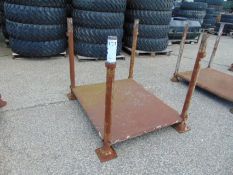 Standard MoD Heavy Duty Steel Stacking Stillage, Fixed Tubular Corner Post with Braced Steel Base