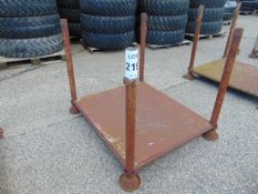 Standard MoD Heavy Duty Steel Stacking Stillage, Fixed Tubular Corner Post with Braced Sheet