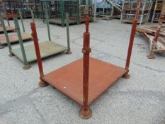 Standard MoD Heavy Duty Steel Stacking Stillage, Fixed Tubular Corner Post with Braced Sheet