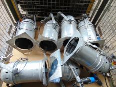 6 x 240 Volt Theatre Spot Lamps c/w Fittings