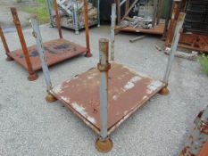 Standard MoD Heavy Duty Steel Stacking Stillage, Fixed Tubular Corner Post with Braced Sheet