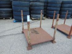 Standard MoD Heavy Duty Steel Stacking Stillage, Fixed Tubular Corner Post with Braced Steel Base