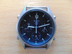 V.Rare Seiko Gen1 Pilots Chrono RAF Harrier Force Issue Nato Marks Date 1990, GULF WAR 1.