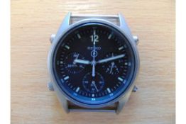 V.Rare Seiko Gen1 Pilots Chrono RAF Harrier Force Issue Nato Marks Date 1990, GULF WAR 1.