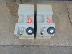 2 x Barrus RDG 62 5 gall Marine Fuel Tanks for Ribs etc c/w quick fit couplings and Guage