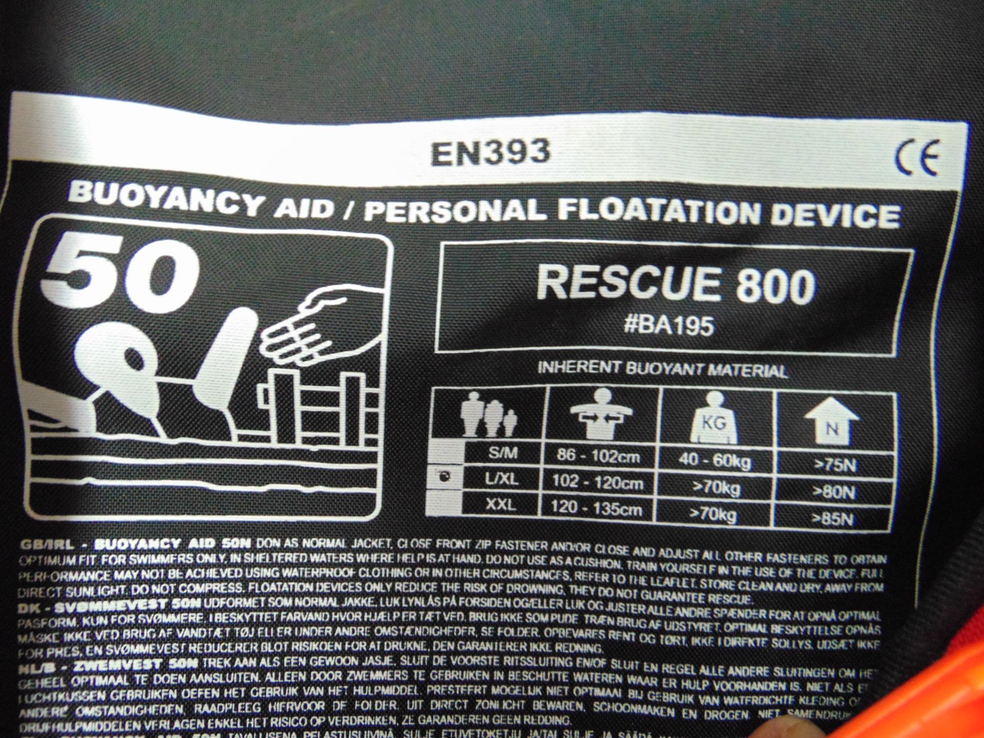 Palm Professional Rescue 800 Buoyancy Aid - PFD Personal Floatation Device Size L/XL - Image 4 of 4