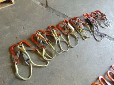 7 x Heightec Twin Lanyards c/w Oval Scaff Hooks
