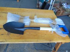 2 x New Unissued Sort Land Rover D handle Shovels