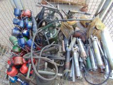 1x Stillage Grease Guns, Oil Cans etc