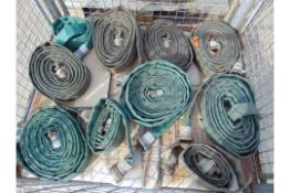 1 x Stillage of 11x Lengths of Lay Flat Hose