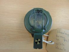 Stanley London British Army Prismatic Compass in Mils Nato Marks with 58 pattern webbing pouch