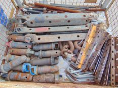 1x Stillage of Ground Anchor Plates, Pins, Jacking Handles etc