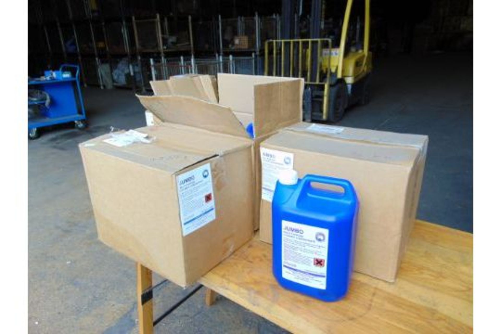 12 x 5 litres ( in boxes of 4 ) Unissued Jumbo Multi purpose Cleaner Concentrate, MoD Reserve Stock